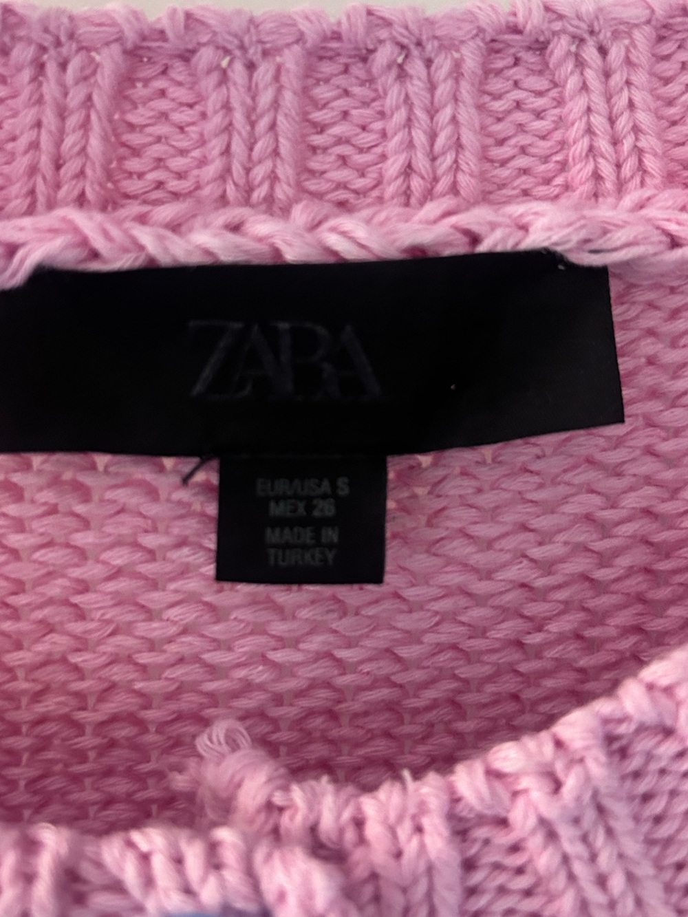 Zara Light Pink Ribbed Button-Front Sweater - Picture 3 of 3